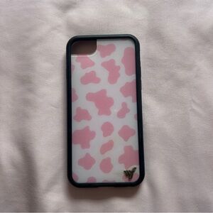 Wildflower Pink Cow Print Phone Case - iPhone 8